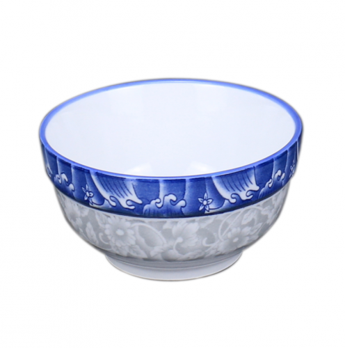 Потовщена синьо-біла порцелянова миска для рису діаметр 5" (13см)