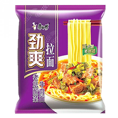 Лапша быстрого приготовления Говядина с ароматной квашеной капустой Instant Noodle Kang Shifu 康师傅, 100 г    