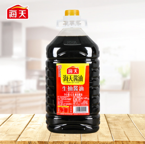 海天生抽酱油4.9L升大桶超值装家用酿造黄豆凉拌炒菜调味料商用