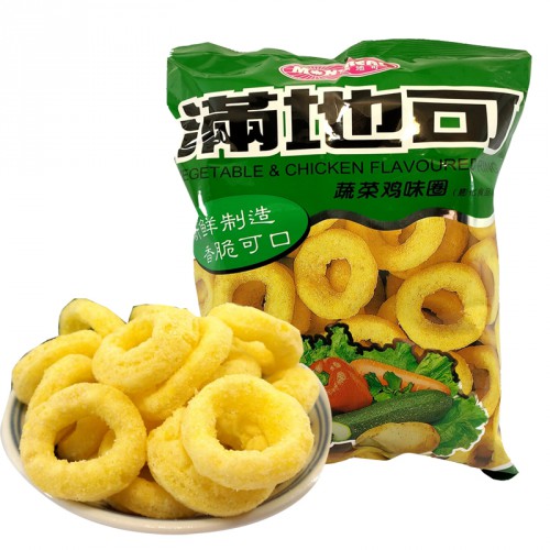 满地可 蔬菜鸡味圈 膨化玉米食品怀旧休