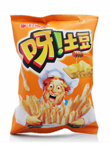 Haoliyou Potato Honey Butter Flavor 40g Puffed Snacks Офісні картопляні чіпси Net Red Food Snack Leisure Картопляні чіпси з медовим маслом Картопляні чіпси з медовим маслом Корея