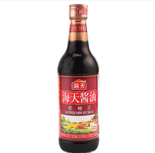 海天酱油老抽王500ml家用小瓶装 炒菜红烧肉焖炖卤味上色入味调料