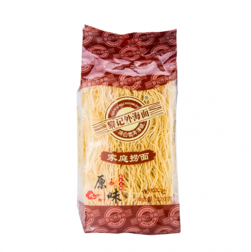 Liji Family Lo Mein 220 г Guangdong Waihai Chezai Noodle Special Smooth Bomb Teeth Нежареная тонкая лапша содержащая яйца