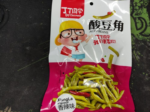 丁丁同学酸豆角干香辣味湖南特产麻辣休闲零食酱腌泡菜下饭菜 108g