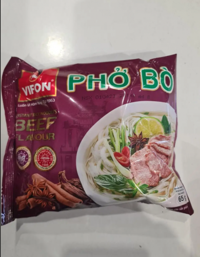 Локшина рисова швидкого приготування з яловичиною Vifon Pho Bo 65g (В'єтнам)