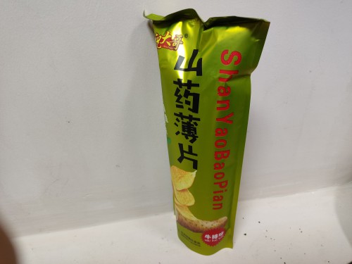 祝大哥山药脆片牛排味山药薄片办公休闲小零食薯片小吃90g