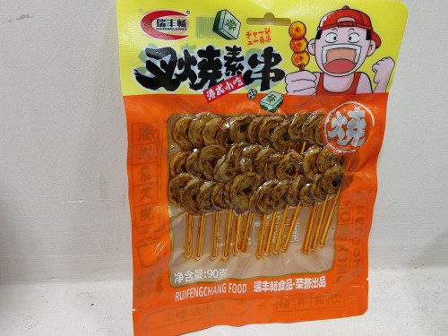 叉烧素串8090后怀旧网红小豆皮零食小吃休闲食品 90g