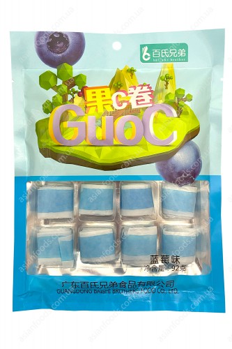 Фруктовые жевательные рулетики с черничным вкусом GuoC