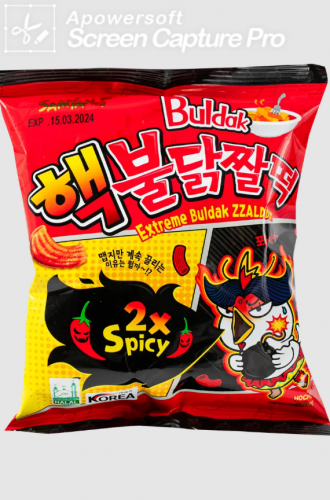 Снек очень острый Buldak Zzaldduk 2x Spicy Samyang 80g